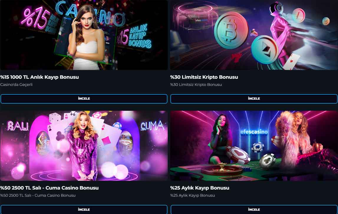 EfesCasino Bonusları